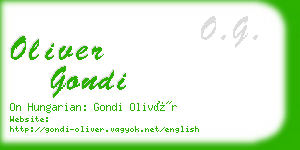 oliver gondi business card